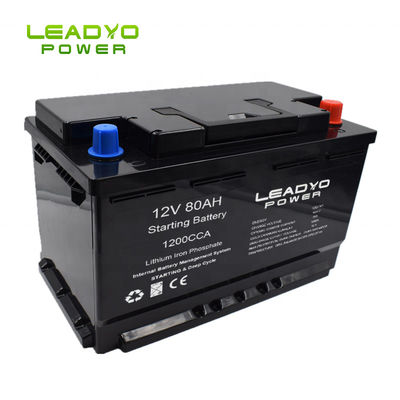 het Lithium Beginnende Batterij van 12V 80Ah 1200CCA voor Automobiele Automarine