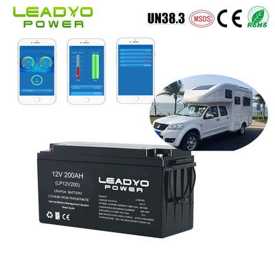 Navulbare IP66-Diepe de Cyclusbatterijen van de Lithium ionenrv Batterij 12V 200Ah LiFePO4 met Slimme App