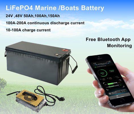 Met lithiumbatterie RS485 CAN 48V 51.2V 100Ah 48V batterijen boot LiFePO4 48V 100Ah
