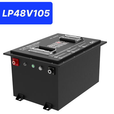 kopen 48V 105Ah 51.2V LiFePO4 Golfkar batterij, 250A BMS, 4000+ Cycles Lithiumbatterij, Max 12.8kW Power online vervaardiging
