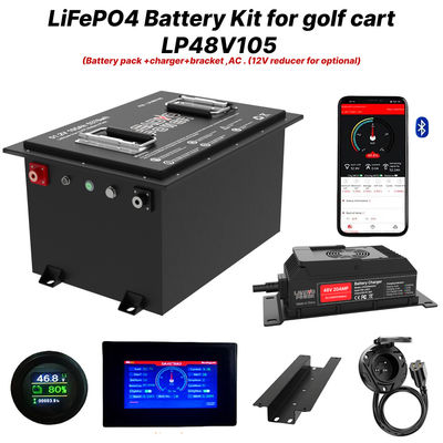 kopen 48V 105Ah 51.2V LiFePO4 Golf Cart Batterij Kit online vervaardiging