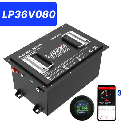 kopen 36V 80Ah 150Amp (36,8V) Bluetooth LiFePO4 lithium golfkarbatterij met LCD-scherm en Bluetooth online vervaardiging