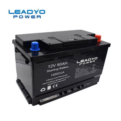 kopen Lifepo4 12 Voltlithium Ion Car Battery Light Weight 80ah 1200 Koude Aanzwengelende Ampèrebatterij online vervaardiging