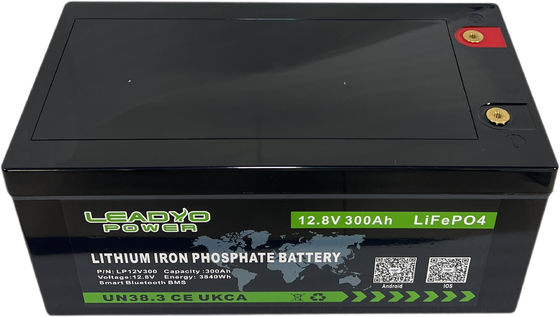 Goede prijs Smart Bluetooth 12.8V LiFePO4 Batterij 12V 300Ah Oplaadbare batterijen met IP66 ABS hoes online